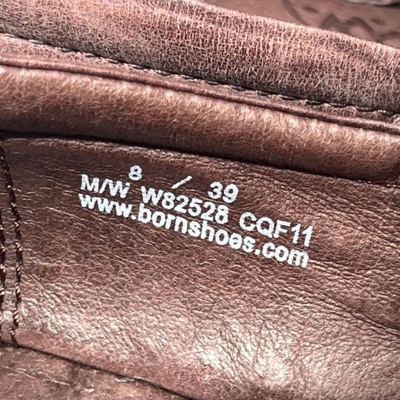 Born Haddon Brown Leather Heal Clog Shoes Hardly Worn Women's Size 8 - Picture 5 of 10